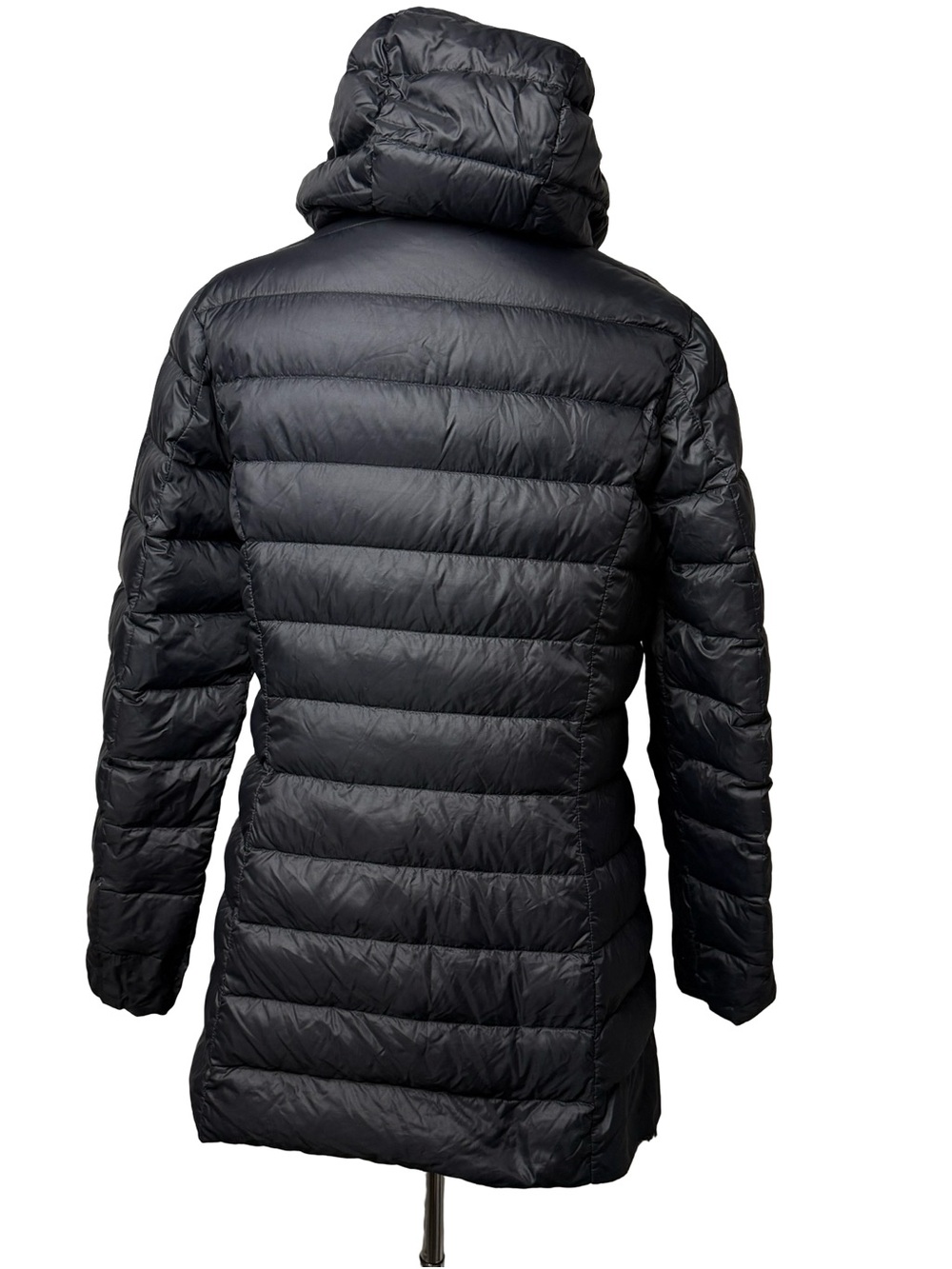 Eddie Bauer Packable Hooded Jacket Black Down Light Compressible Travel Puffer - Picture 6 of 12